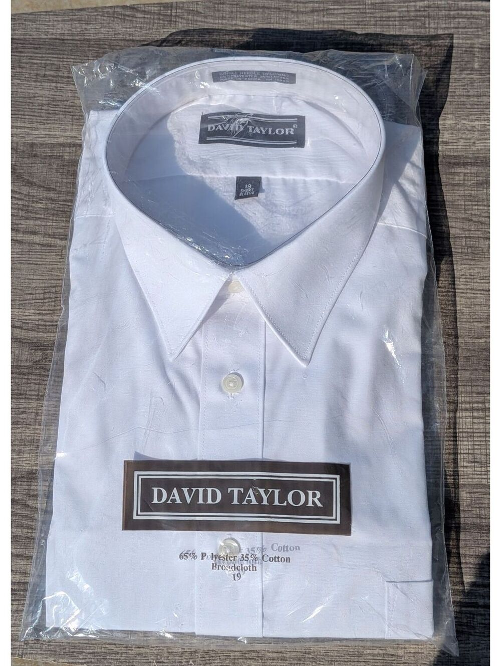 David Taylor white dress shirt size 19